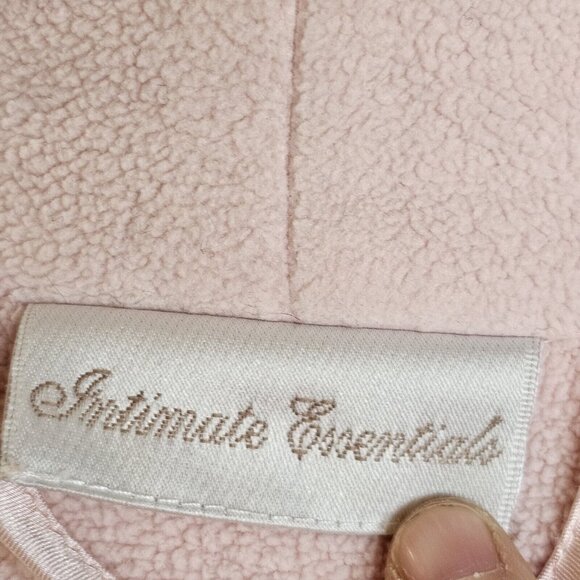 Vintage‎ 90s Light Pink Satin Long Robe Fleece Lined Womens M/L Ankle Length - Picture 10 of 12
